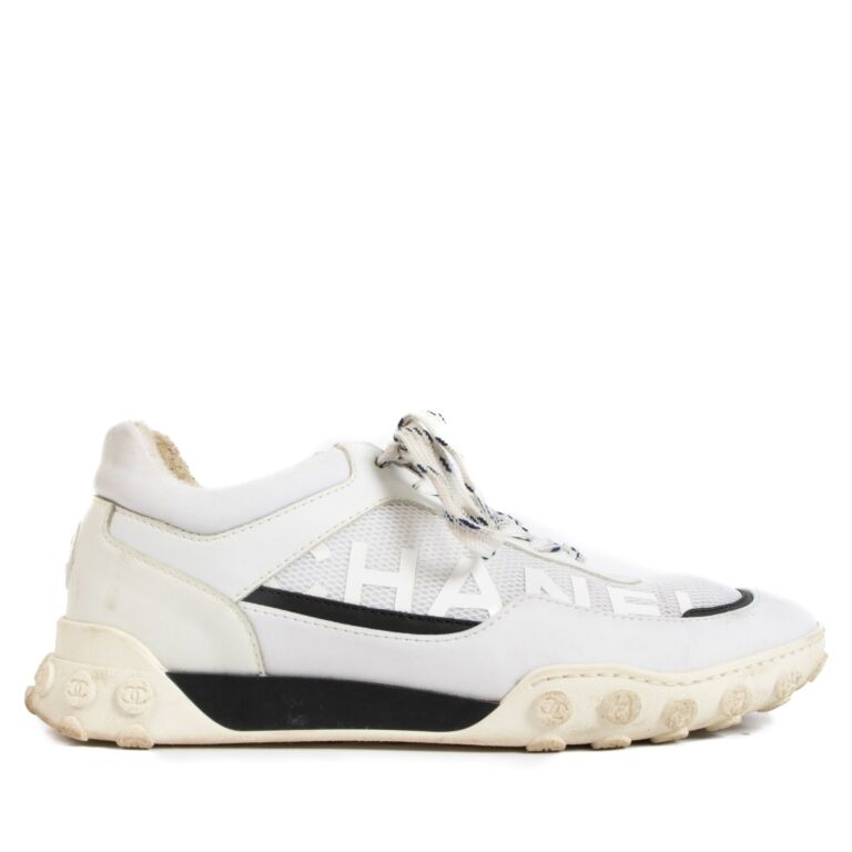 Chanel white outlet tennis shoes