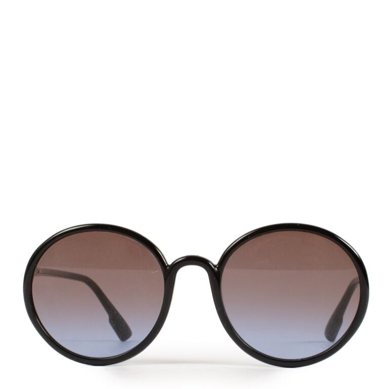 Dior black round sunglasses sales