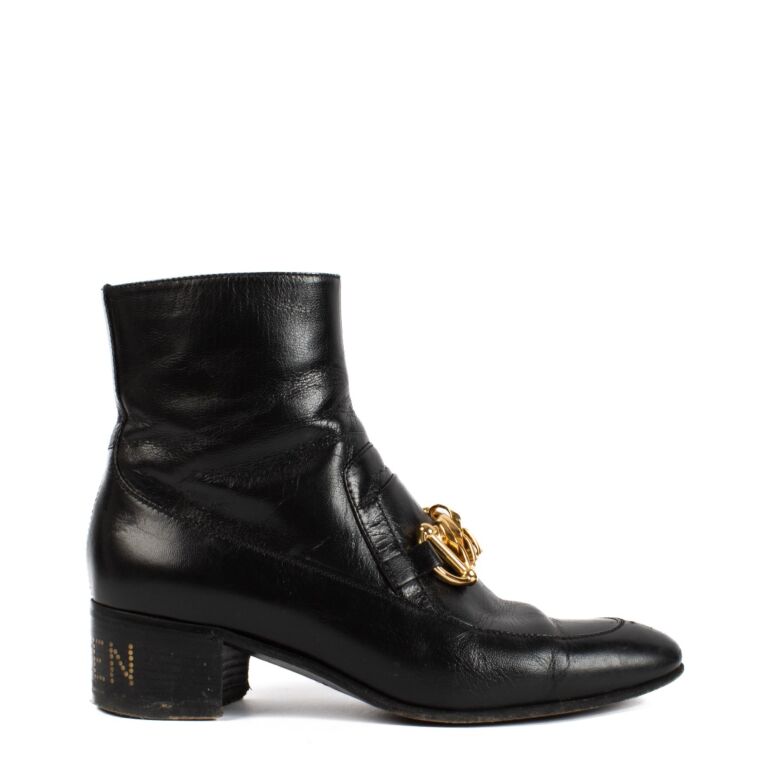 Gucci black ankle boots deals