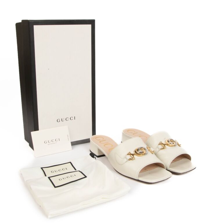 White discount gucci sandals