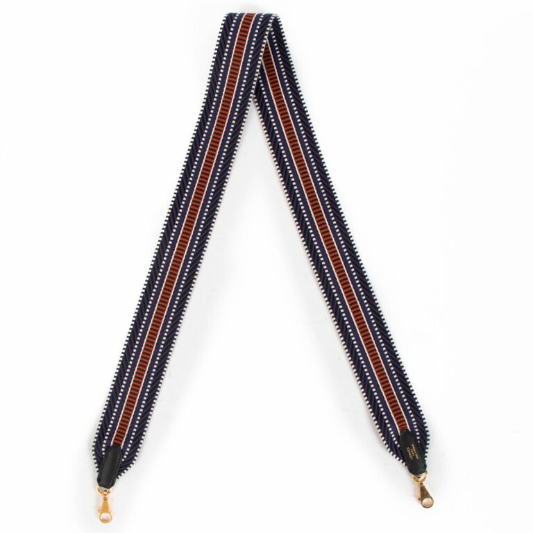 Hermes Multicolour Canvas Sangle Cavale 50mm Bag Strap Hermes