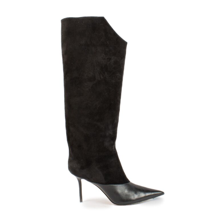 Jimmy Choo Black Suede Brelan 85 Boots size 38 Labellov Buy and Sell Authentic Luxury