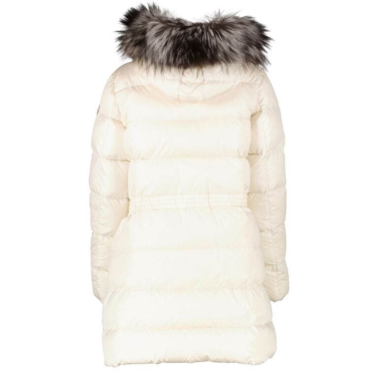 Moncler White Aphrotiti Long Down Jacket Size 2 Labellov Buy and Sell Authentic Luxury