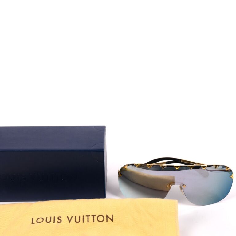 LOUIS VUITTON Purple Rain Sunglasses Z2367W Gold 1289459