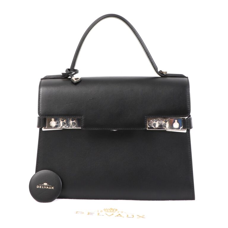 Delvaux Temp te MM Black Supple Calf Labellov Buy and Sell