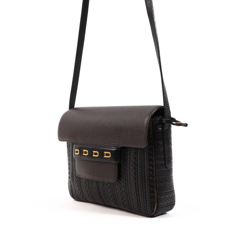 Delvaux Brown Malbec Toile De Cuir Crossbody Bag ○ Labellov