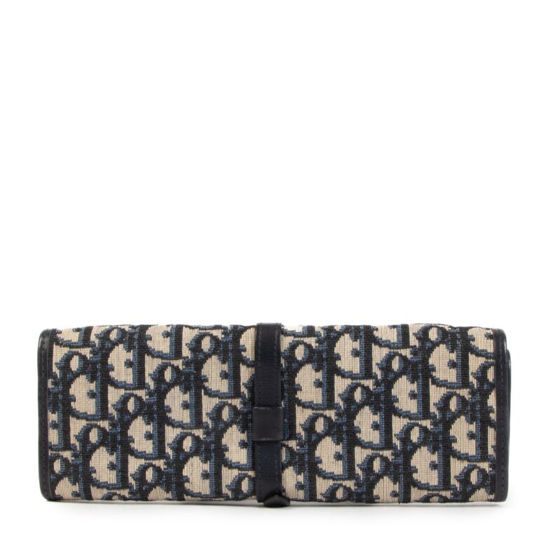 Christian Dior Blue Oblique Jewelry Pouch ○ Labellov ○ Buy and