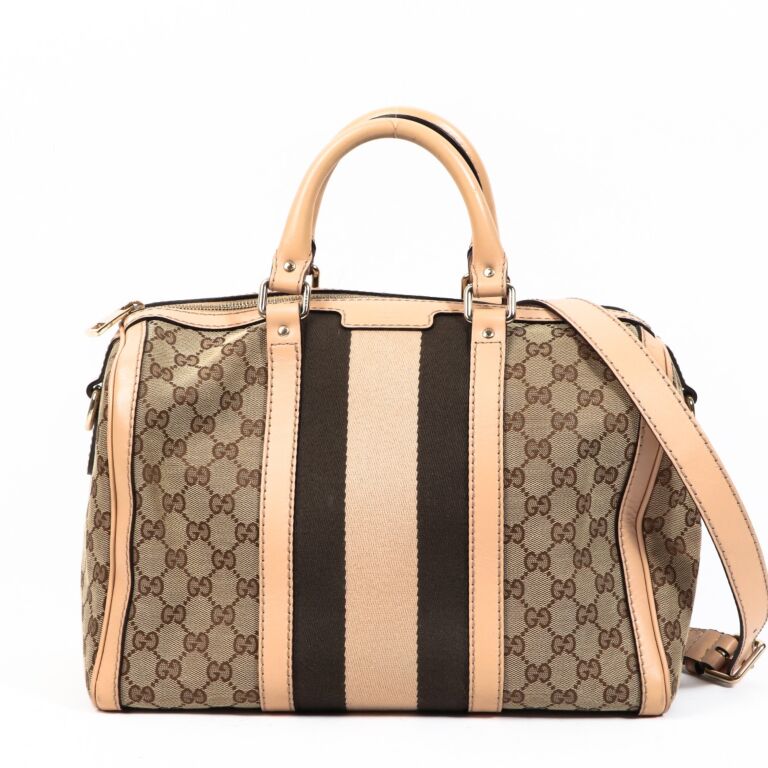 Gucci canvas boston bag sale