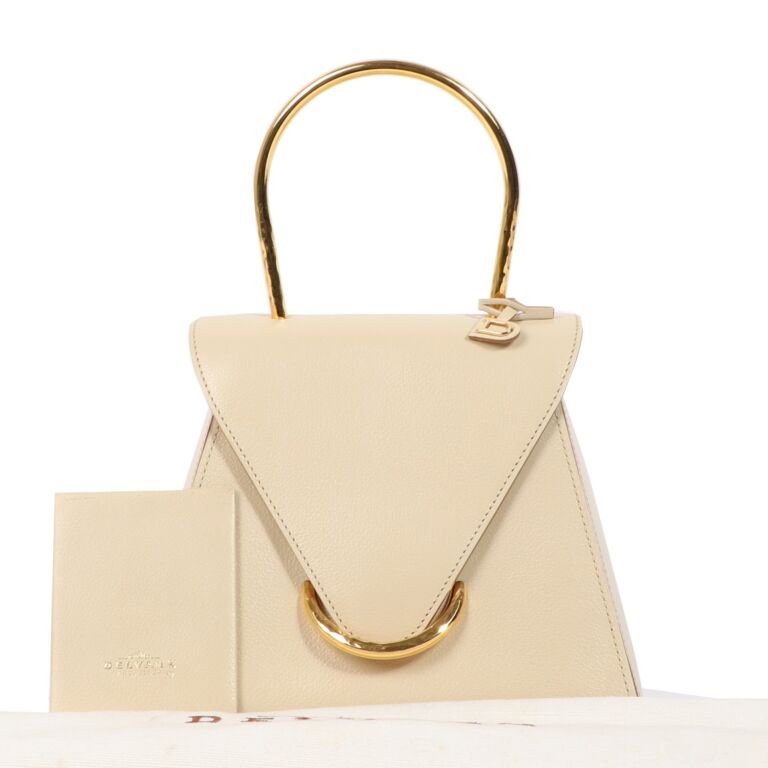Delvaux Lime Green Supply Leather PM Tempête Top Handle Bag