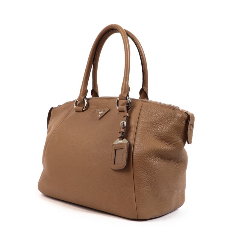 Prada Beige Leather Duffle Bag Labellov Buy and Sell