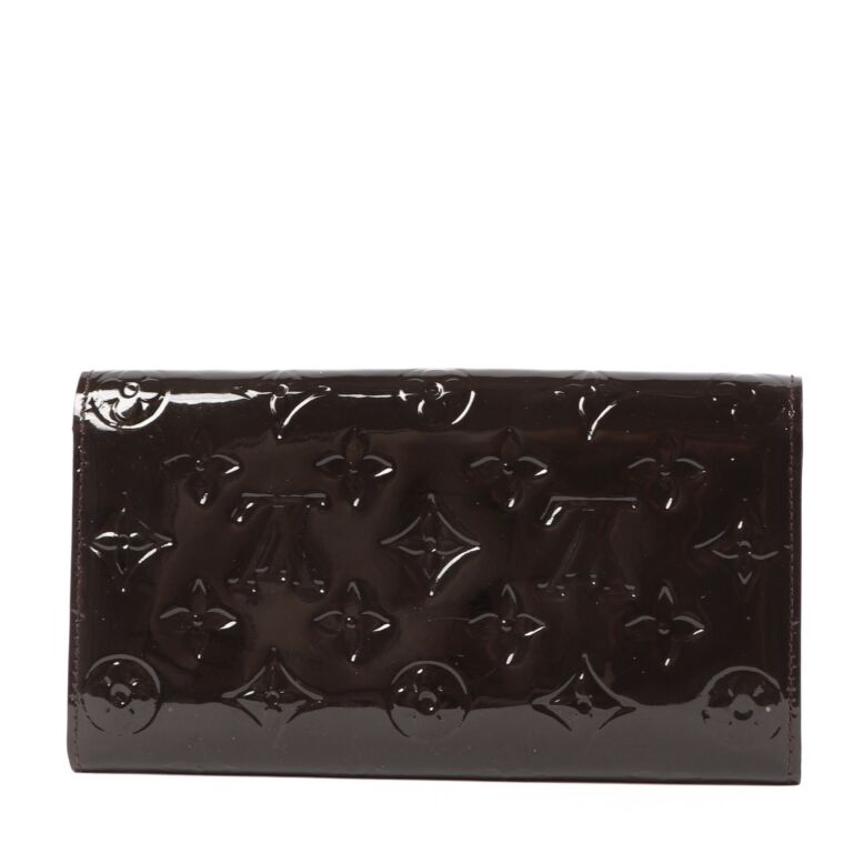 Louis Vuitton Sarah Terre d Ombre Monogram Vernis Wallet