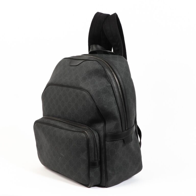 Gucci black store canvas backpack