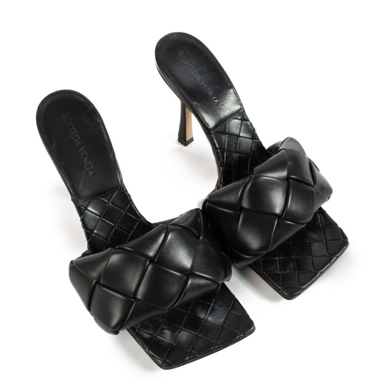 Bottega Veneta Black Lido Mules - Size 39,5 ○ Labellov