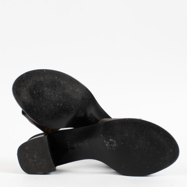 Louis Vuitton Monogram Lock It Mule Sandals - Size 39