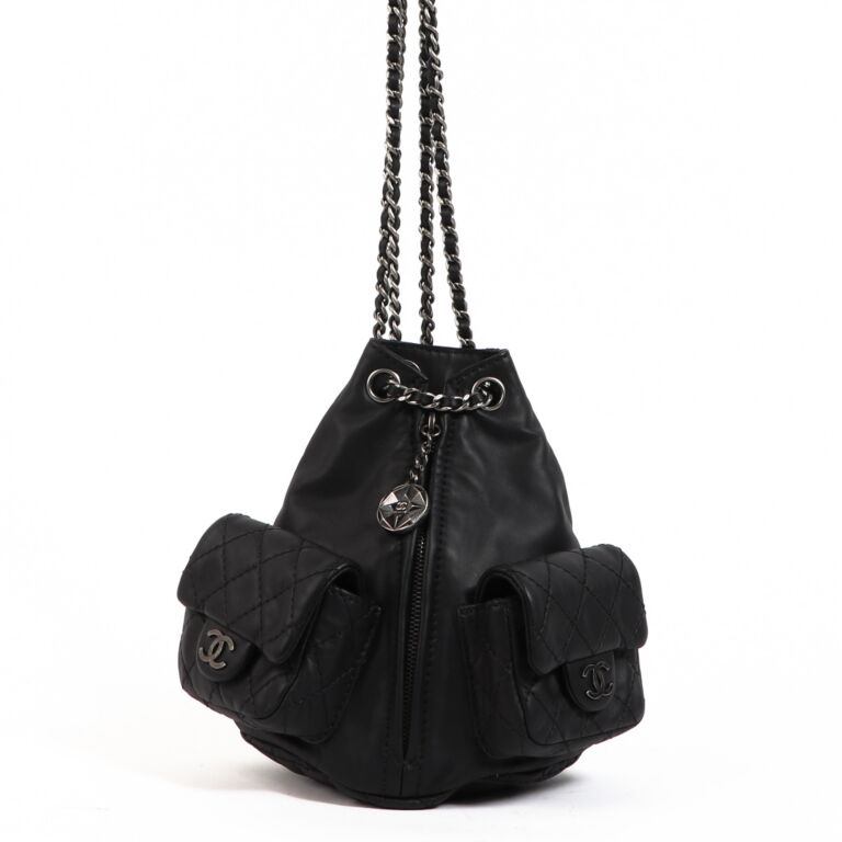 Chanel Black Leather Mini Backpack Labellov Buy and Sell Authentic Luxury