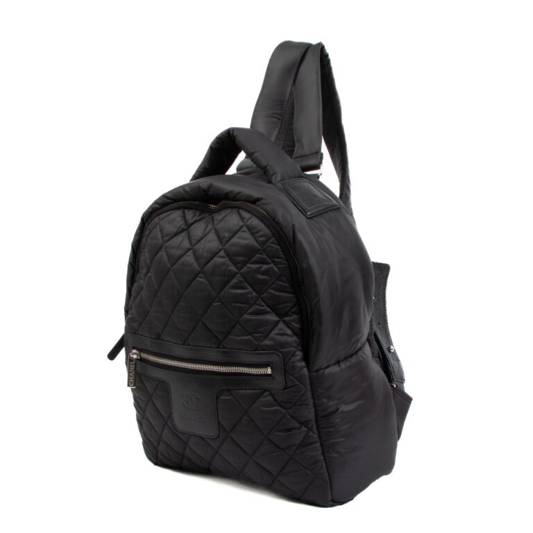 Chanel Coco Cocoon Nylon & Leather Backpack Black – DAC