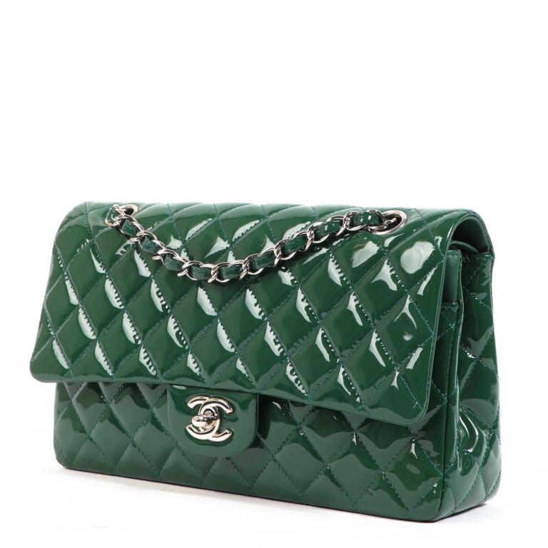 Chanel Green Patent Leather Classic Flap Bag ○ Labellov ○ Buy and Sell  Authentic Luxury