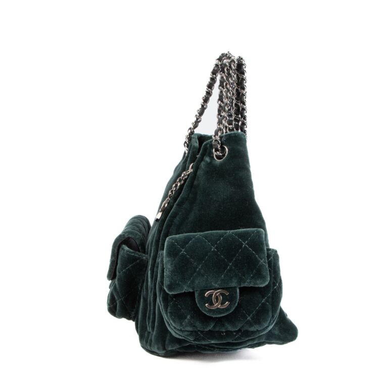 Chanel Green Velvet Mini Backpack ○ Labellov ○ Buy and Sell Authentic Luxury