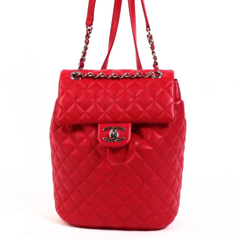 Chanel Urban Spirit Red Calfskin Backpack Labellov Buy and