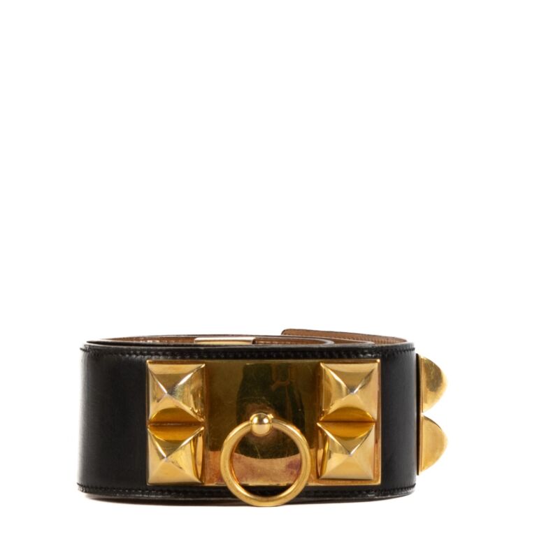 Hermes Black Box Collier de Chien Belt Labellov Buy and Sell Authentic Luxury