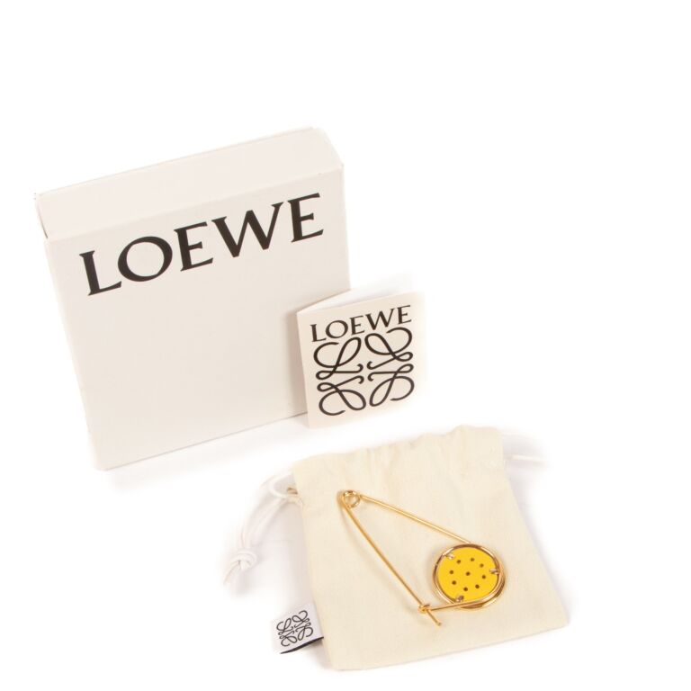 Loewe Yellow Meccano Pin Brooch Labellov Buy and Sell Authentic Luxury