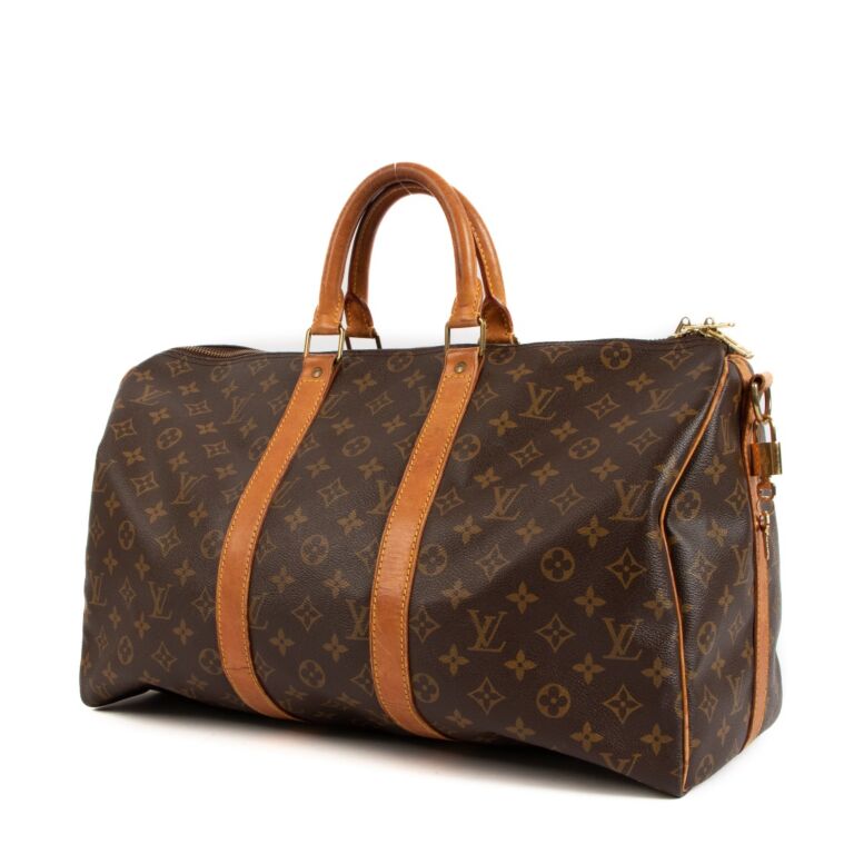 Louis Vuitton Keepall Bandouli re 45 Monogram Travel Bag