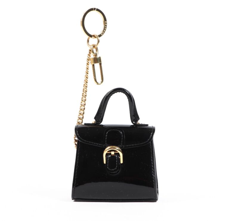 Delvaux Mini Brillant Bag Charm Light Grey Calfskin – Coco