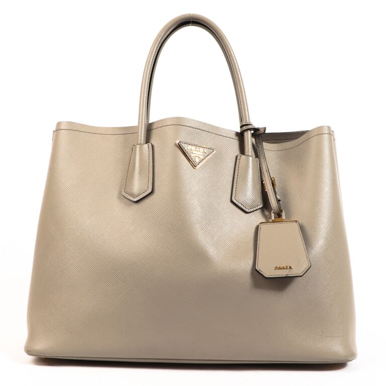Prada large double sale tote