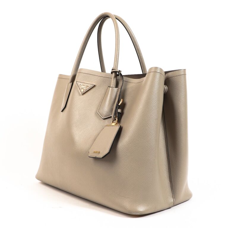 Prada large double hotsell tote