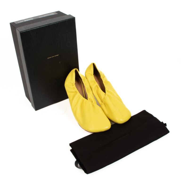 Dries Van Noten Yellow Calfskin Leather Pumps - Size 38,5