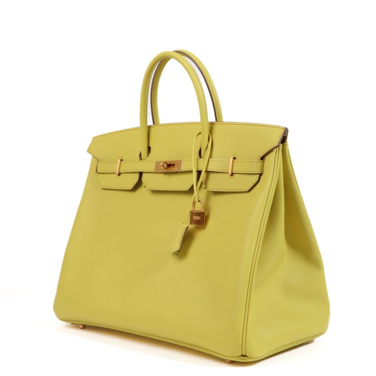 Hermes best sale lime birkin
