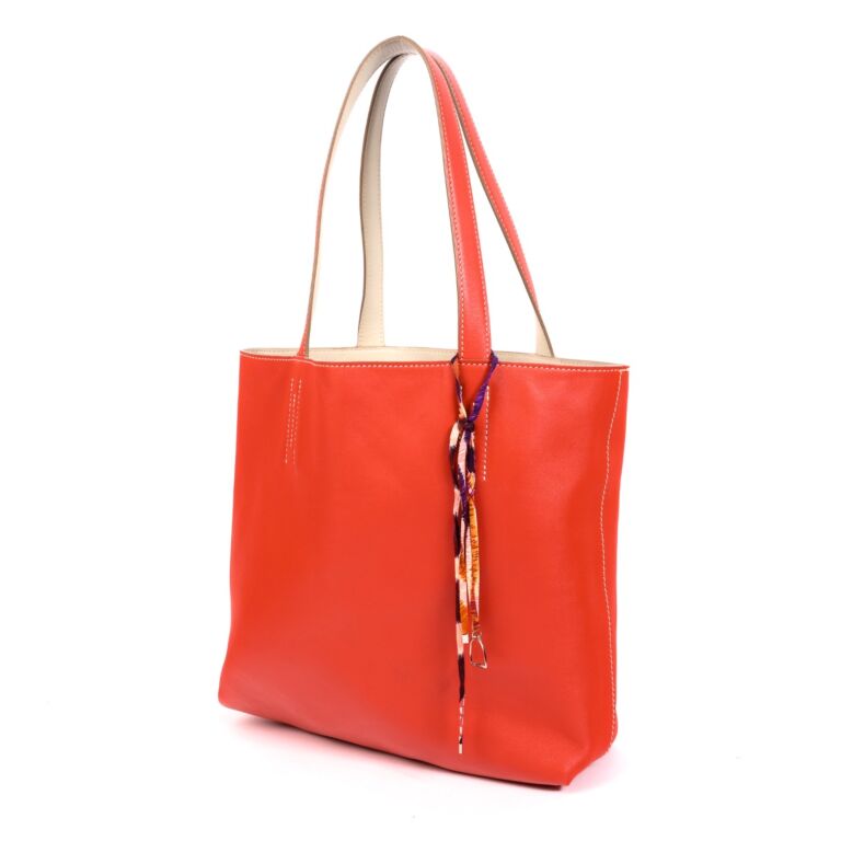 Hermès Double Sens 36 Rouge Jaipur/Gris Perle Swift ○ Labellov