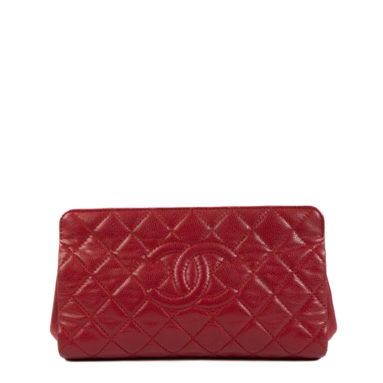 Chanel caviar clutch sale bag