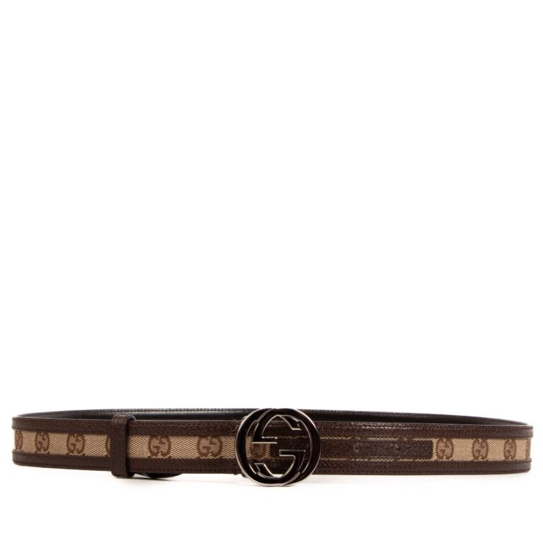 Gucci Brown Monogram Belt - size 90 ○ Labellov ○ Buy and