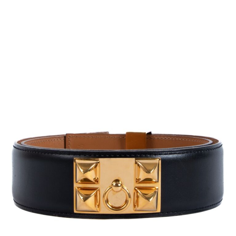 Herm s Collier de Chien Black Box Belt Size 75 Labellov