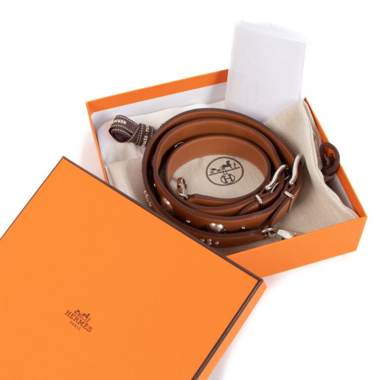 Hermès Carnaby Losange Gold Swift Bag Strap ○ Labellov