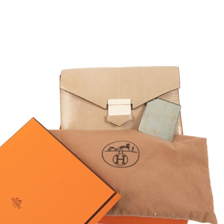 Hermès Pan Ficelle Lizard Vintage Clutch ○ Labellov ○ Buy