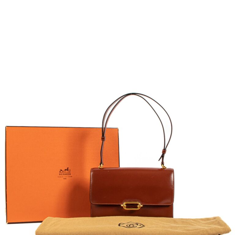 Hermès Fonsbelle Brique Box Vintage Shoulder Bag ○ Labellov