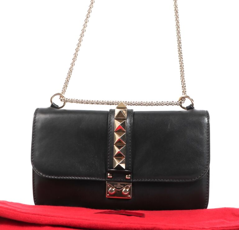 Valentino Medium Glam Lock Chain Shoulder Bag