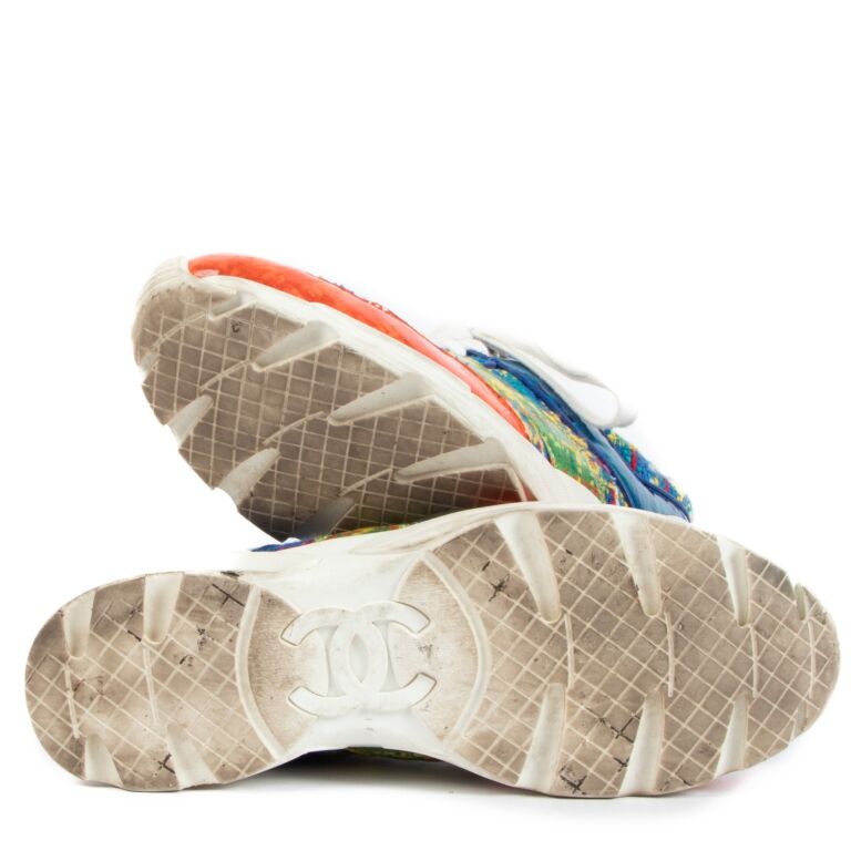 靴 Itami CHANEL 41 Chanel Multicolor Tweed Sneakers - Size 41 ○ Labellov