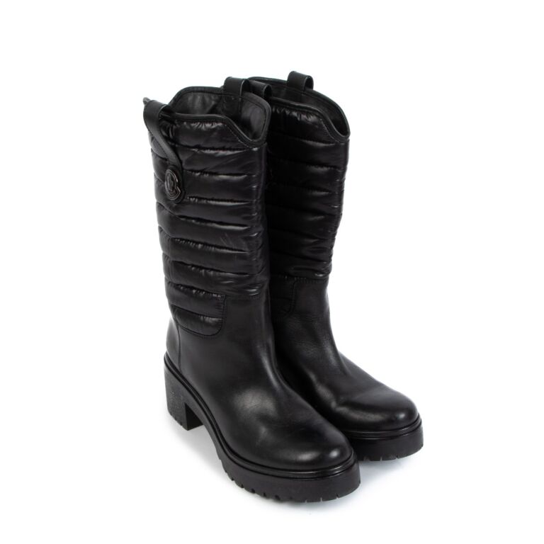 Moncler top leather boots