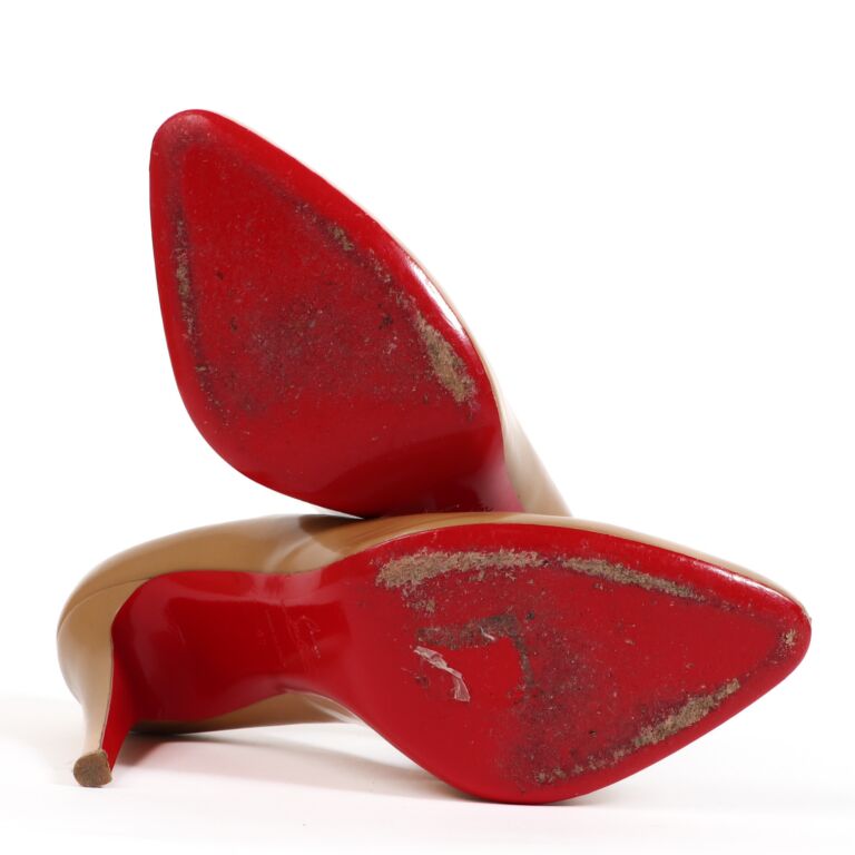 Christian Louboutin Camel Decollete 100 Calf Jazz Heels size 41