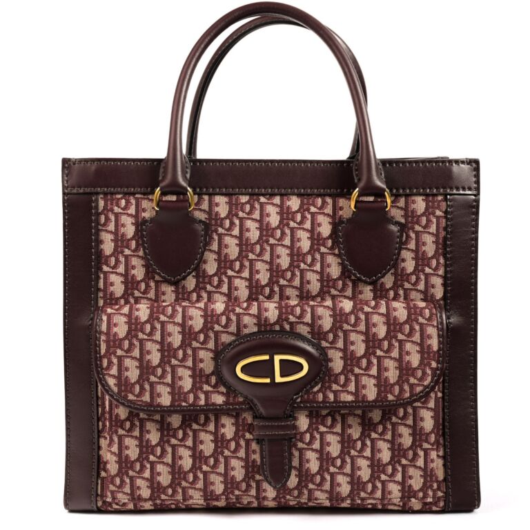 Dior tote top bag burgundy
