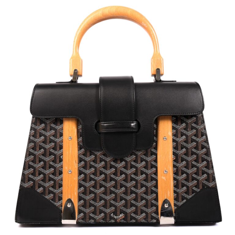 Goyard Black Sa gon MM Top Handle Bag Labellov Buy and Sell