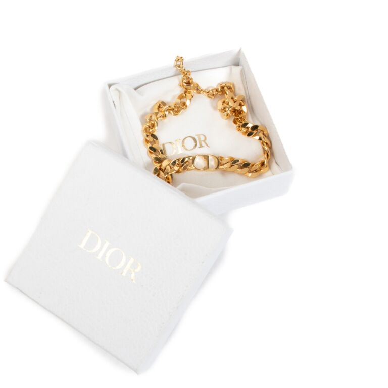 Christian Dior Gold Danseuse Etoile Choker Labellov Buy and Sell Authentic Luxury