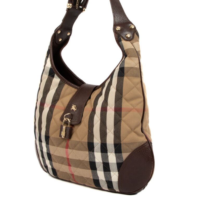 Burberry house check store hobo