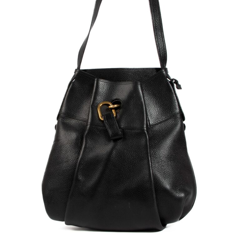 Delvaux Black Leather Faust Shoulder Bag Labellov Buy and Sell ...