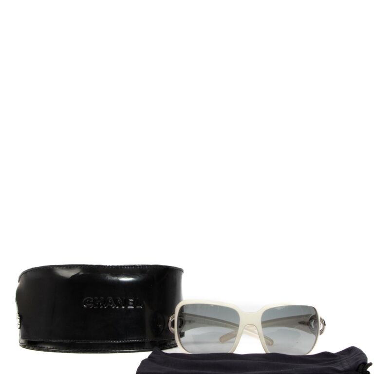 Chanel 6023 White Wrap Around CC Sunglasses ○ Labellov ○ Buy and