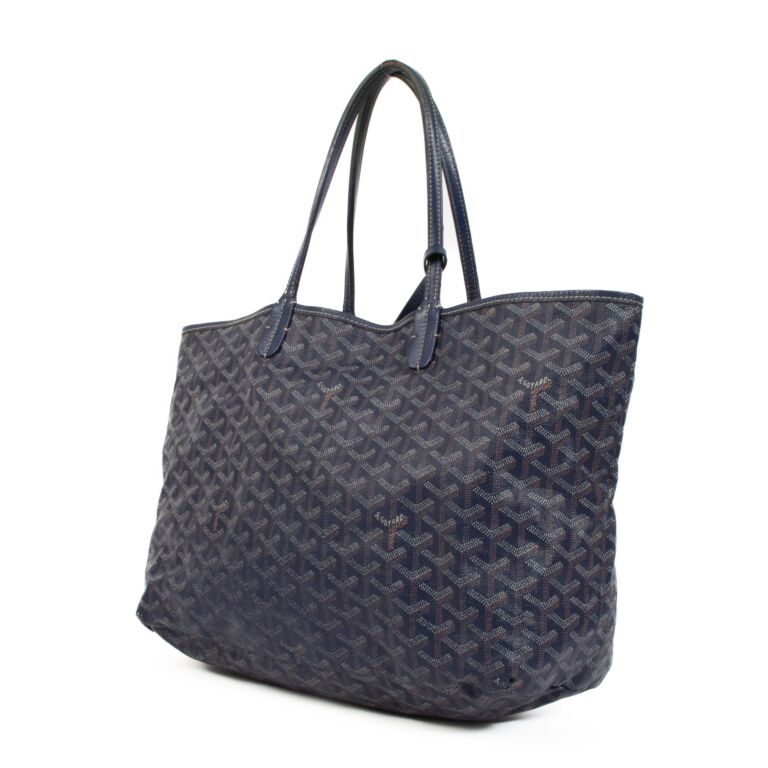 Goyard Blue St. Louis PM Tote Bag Labellov Buy and Sell Authentic Luxury