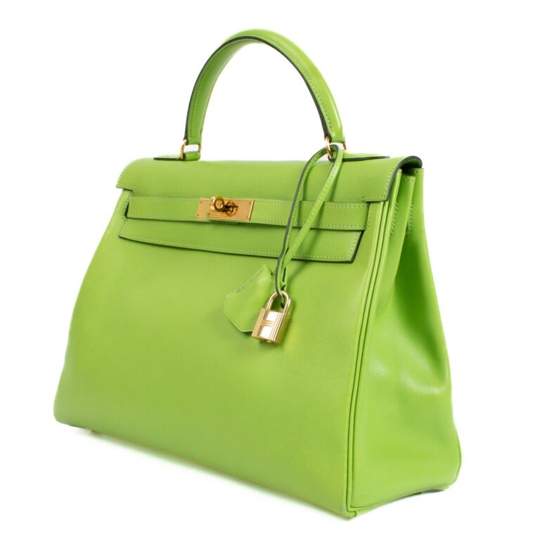 Hermès Kelly 32 Vert Cru Gulliver ○ Labellov ○ Buy and